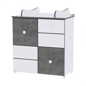 Lorelli Classic ШКАФ NEW  ЦВЯТ БЯЛО/VINTAGE GRAY