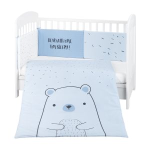 Kikkaboo Бебешки спален комплект 2 части EU style 70/140 Bear with me Blue