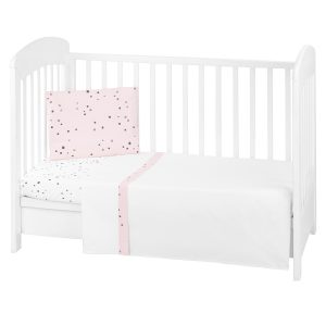 Kikkaboo Бебешки спален комплект 3 части EU Style 70/140 Bear with me Pink