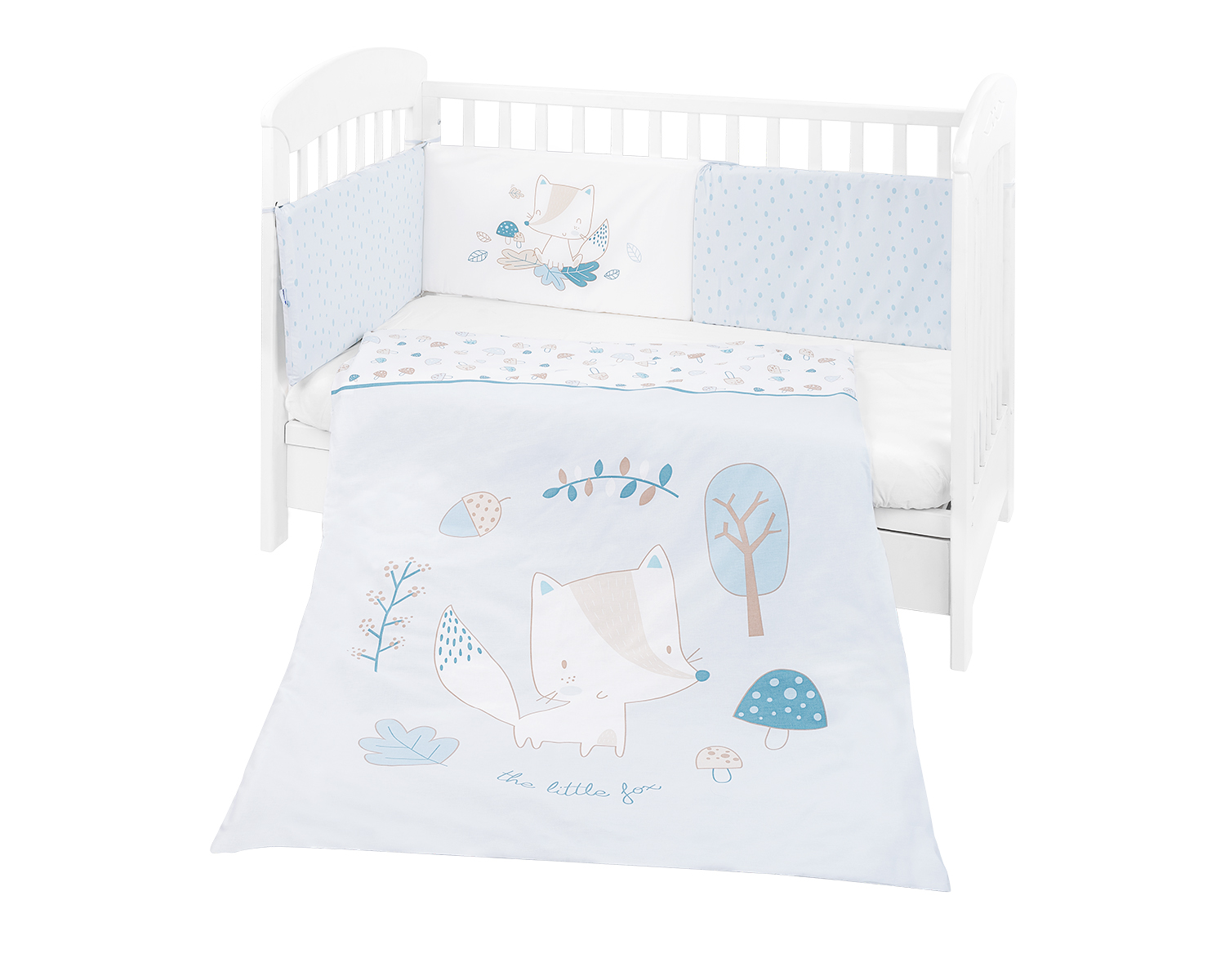 Kikkaboo Бебешки спален комплект 2 части EU style 60/120 Little Fox