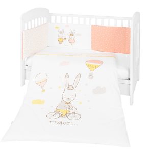 Kikkaboo Бебешки спален комплект 2 части EU style 70/140 Rabbits in Love