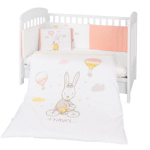 Kikkaboo Бебешки спален комплект 6 части 70/140 Rabbits in Love