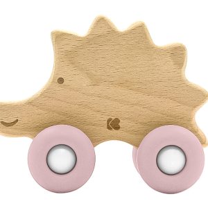 Kikkaboo Играчка дървена с чесалка Hedgehog Pink