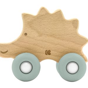 Kikkaboo Играчка дървена с чесалка Hedgehog Mint