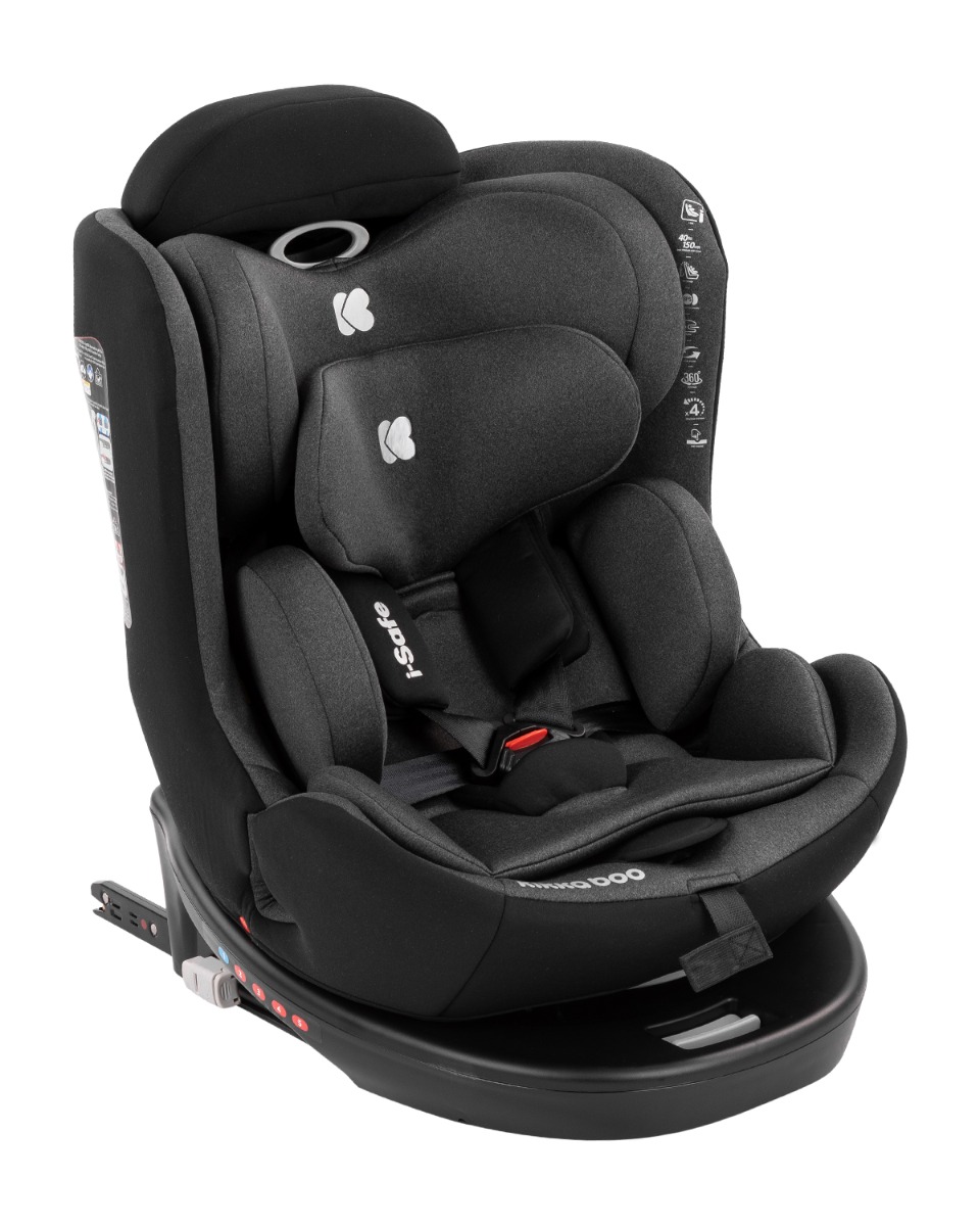 Kikkaboo Стол за кола 40-150 см i-Safe i-SIZЕ Dark Grey