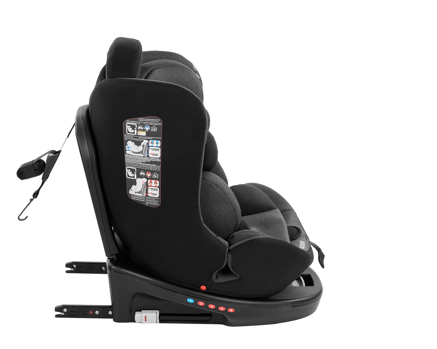 Kikkaboo Стол за кола 40-150 см i-Safe i-SIZЕ Dark Grey - Image 2