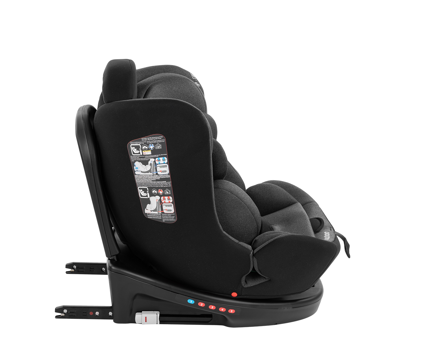 Kikkaboo Стол за кола 40-150 см i-Safe i-SIZЕ Dark Grey - Image 3