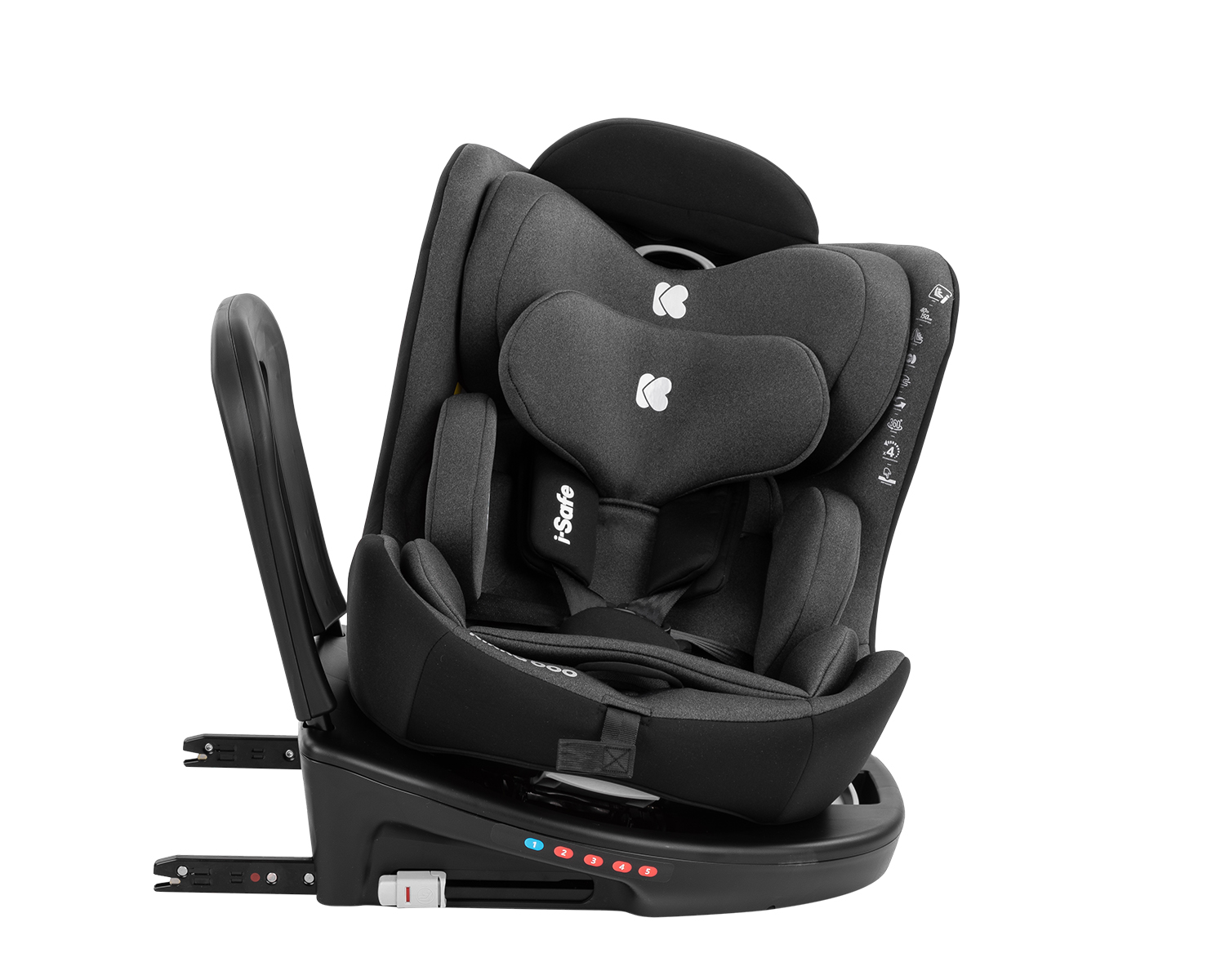 Kikkaboo Стол за кола 40-150 см i-Safe i-SIZЕ Dark Grey - Image 5