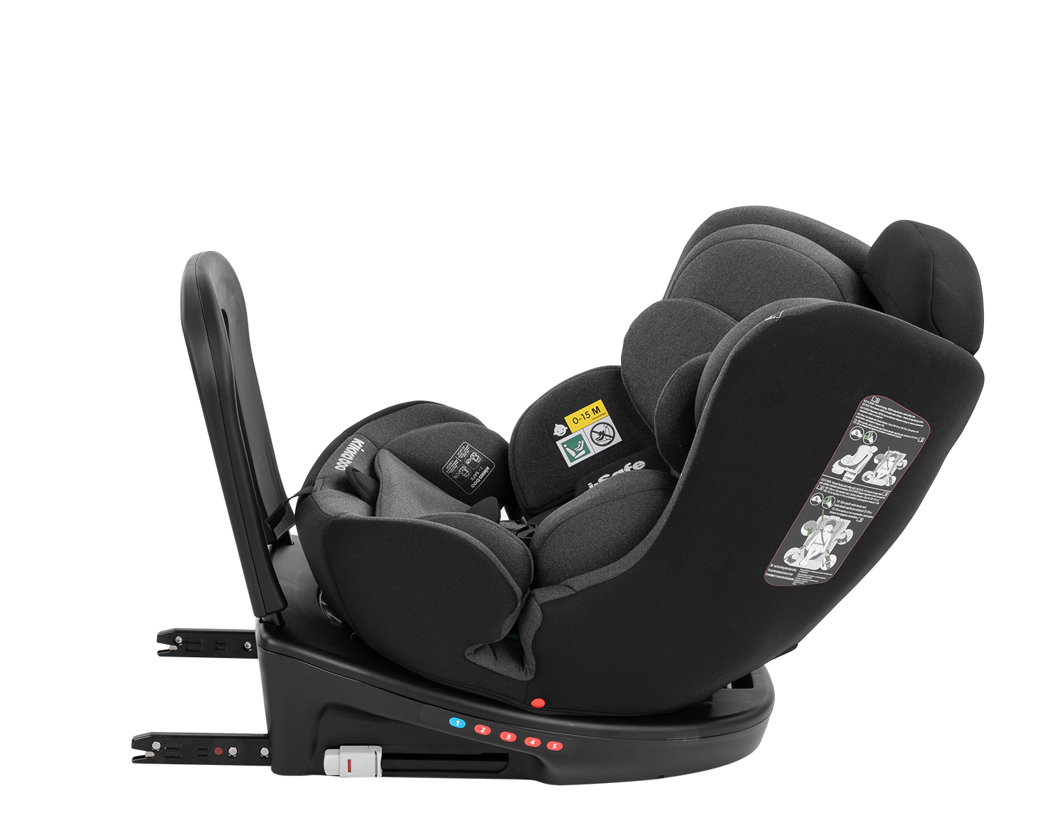Kikkaboo Стол за кола 40-150 см i-Safe i-SIZЕ Dark Grey - Image 6