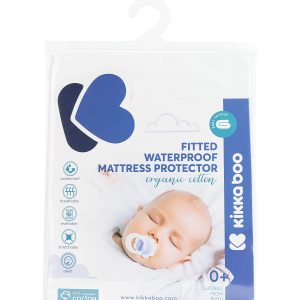 Kikkaboo Протектор за матрак с борд - органичен памук 60/120/15 см