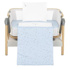Kikkaboo Бебешки спален комплект за мини-кошара 5ч Bear with me Blue