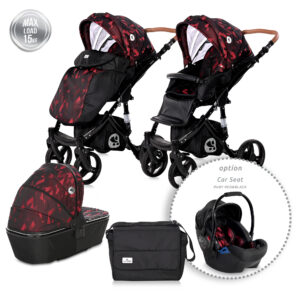 Lorelli Classic Д.КОЛИЧКА RIMINI+ЧАНТА RUBY RED & BLACK