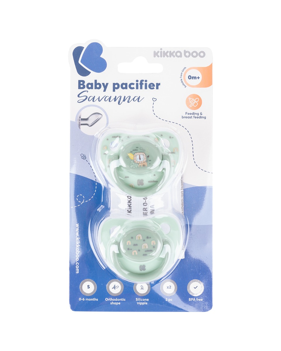 Kikkaboo Залъгалка 0-6м Savanna Mint 2бр - Image 6