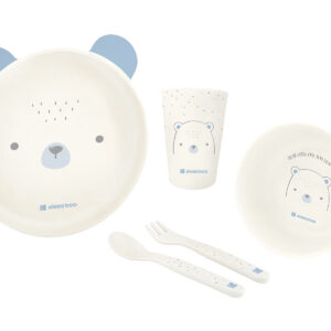 Kikkaboo Сет за хранене пластмаса Bear with me Blue