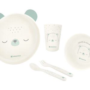 Kikkaboo Сет за хранене пластмаса Bear with me Mint