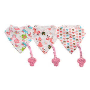 Baby Care ЛИГАВНИК БАНДАНА С ГРИЗАЛКА+ДЪРЖАЧ GIRL