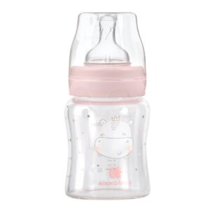Kikkaboo Шише стъклено 120мл Hippo Dreams Pink