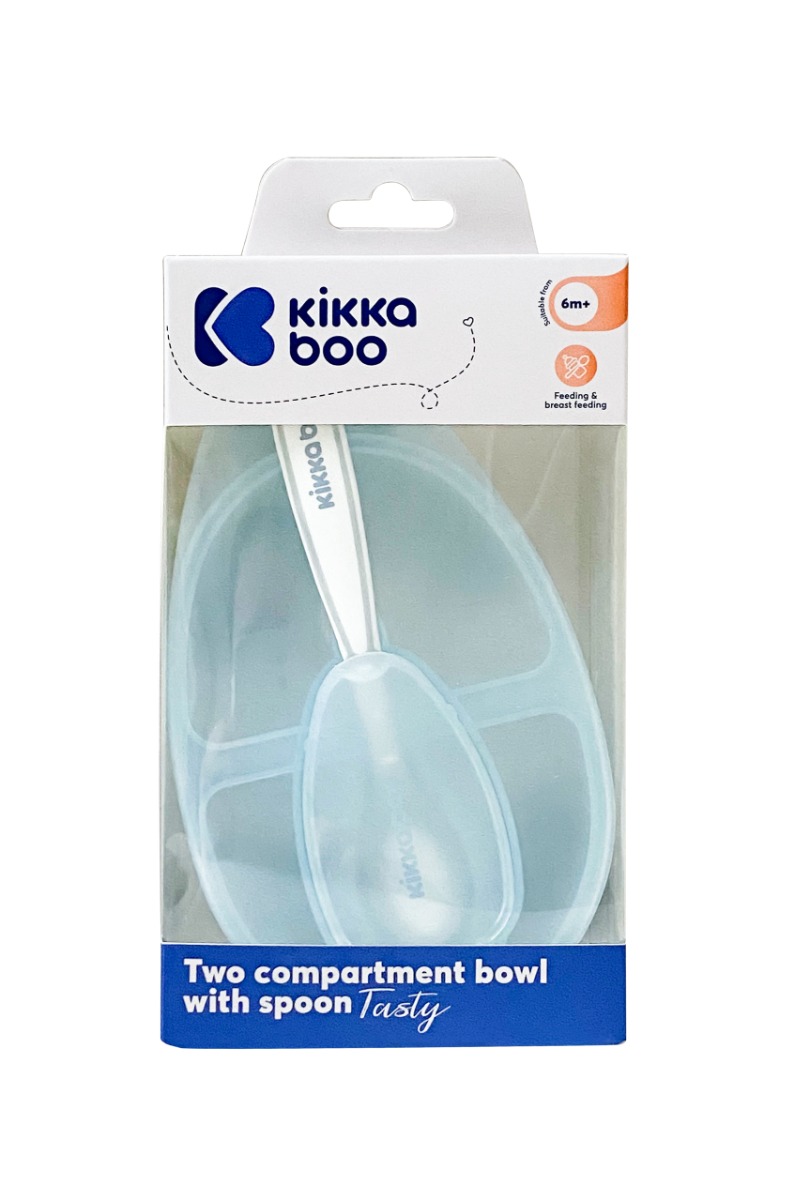 Kikkaboo Купа с 2 отделения и лъжица Tasty Blue - Image 3