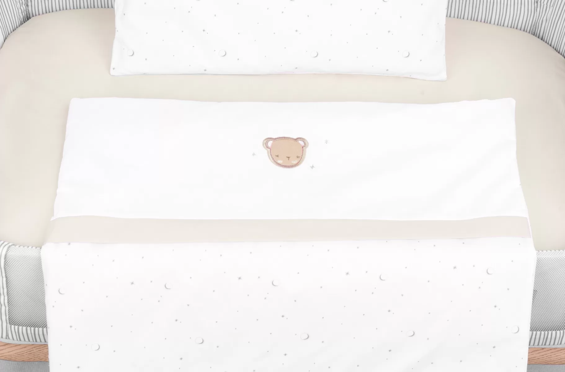Kikkaboo Бебешки спален комплект за мини-кошара 5ч Dream Big Beige - Image 2