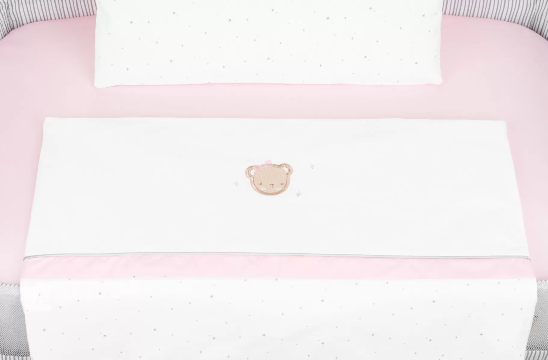 Kikkaboo Бебешки спален комплект за мини-кошара 5ч Dream Big Pink - Image 2