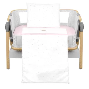 Kikkaboo Бебешки спален комплект за мини-кошара 5ч Dream Big Pink