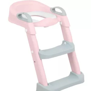 Kikkaboo Тоалетна седалка със стълба Lea Pink