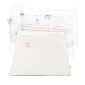 Kikkaboo Бебешки спален комплект с бродерия 2 части EU style 70/140 Dream Big Beige