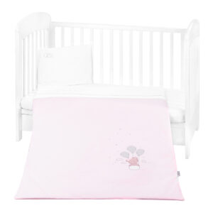 Kikkaboo Бебешки спален комплект с бродерия 5 части Dream Big Pink