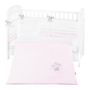 Kikkaboo Бебешки спален комплект с бродерия 6 части 70/140 Dream Big Pink