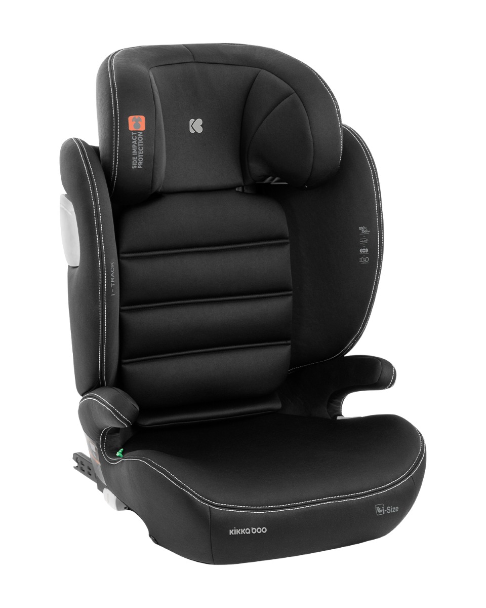 Kikkaboo Стол за кола 100-150 см i-Track i-SIZE Black