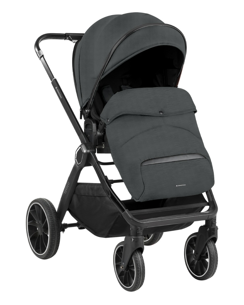 Kikkaboo Комбинирана количка 2в1 с кош за новородено Tiffany Dark Grey 2024 - Image 2