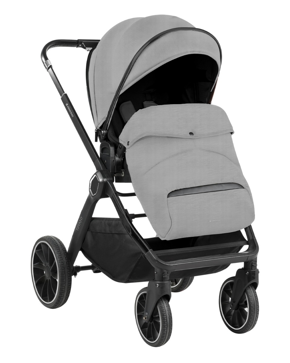 Kikkaboo Комбинирана количка 2в1 с кош за новородено Tiffany Light Grey 2024 - Image 2