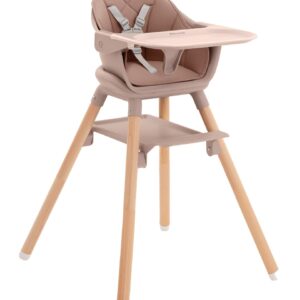 Kikkaboo Стол за хранене 6в1 Woody Pink
