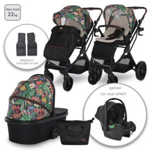 Lorelli Premium Д.КОЛИЧКА GLORY TROPICAL FLOWERS+АДАПТОРИ