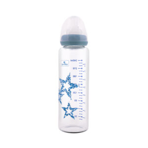 Baby Care СТЪКЛЕНО ШИШЕ ANTI COLIC 240 МЛ MOONLIGH BLUE