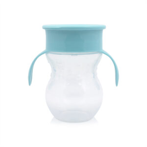 Baby Care ЧАША НЕРАЗЛИВАЩА 360 ГРАДУСА СИНЯ 270ml с дръжки