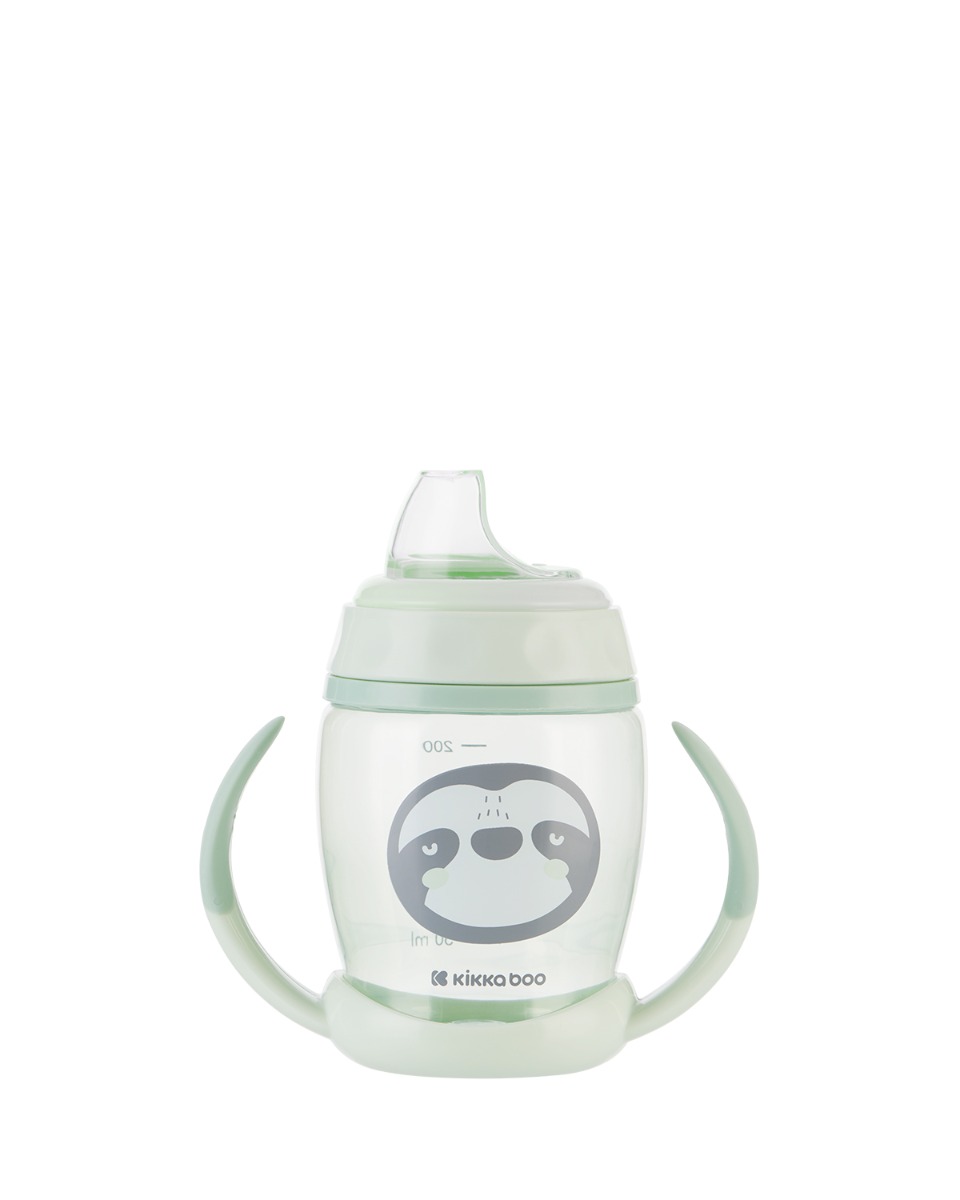 Kikkaboo Чаша със силиконов накрайник 200мл Happy face Mint - Image 2