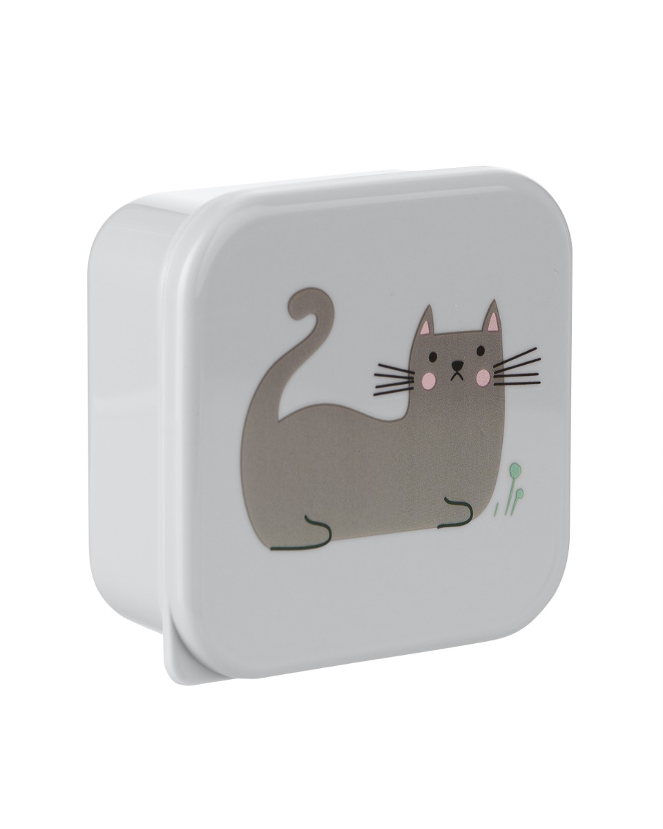 Kikkaboo Кутии за храна 4 бр Kitty Cat Grey - Image 5