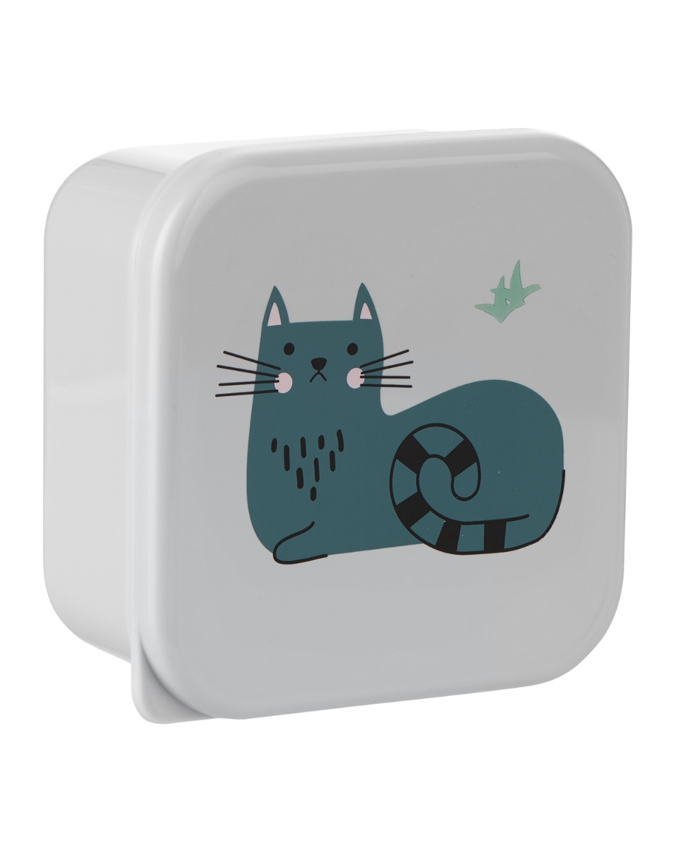 Kikkaboo Кутии за храна 4 бр Kitty Cat Grey - Image 2