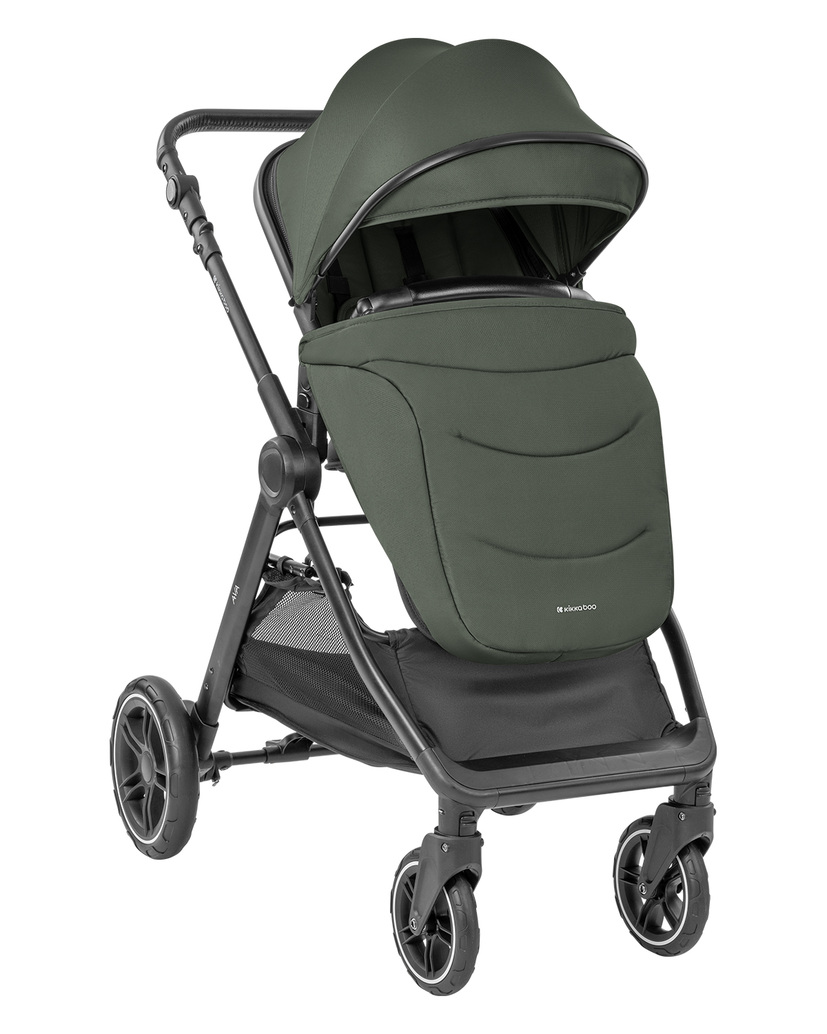 Kikkaboo Комбинирана количка 3в1 с кош за новородено Ava Army Green - Image 7