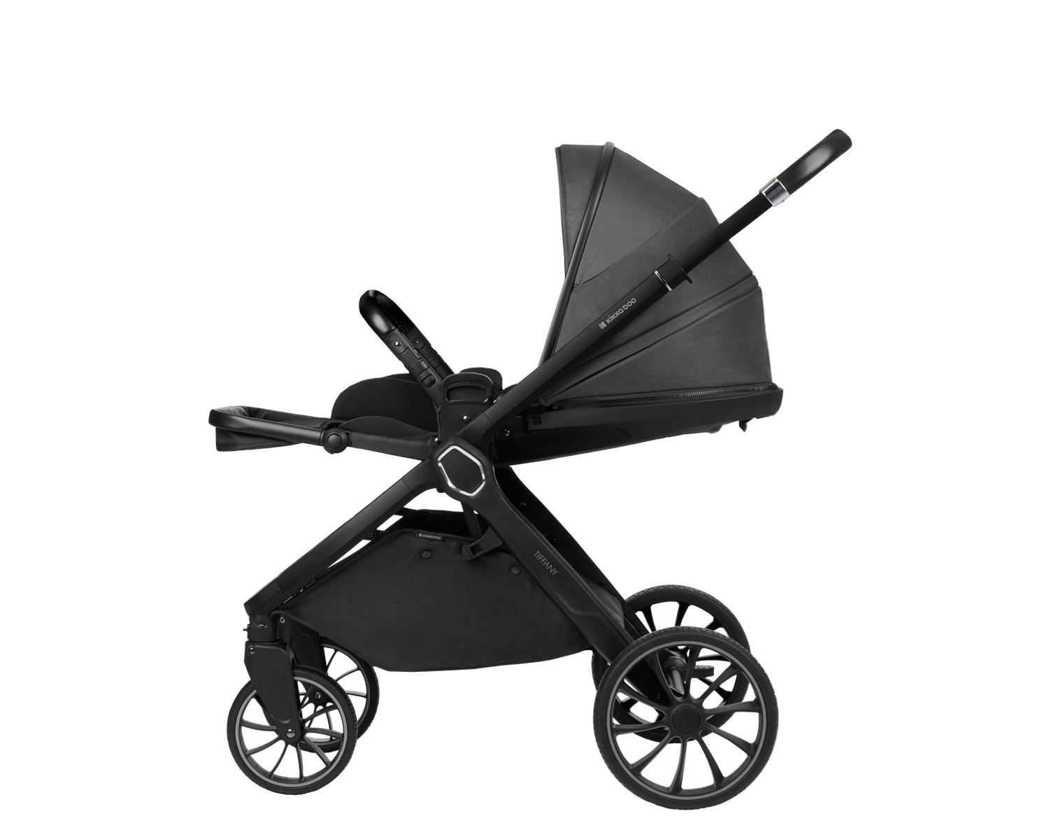 Kikkaboo Комбинирана количка 2в1 с кош за новородено Tiffany Dark Grey 2024 - Image 11