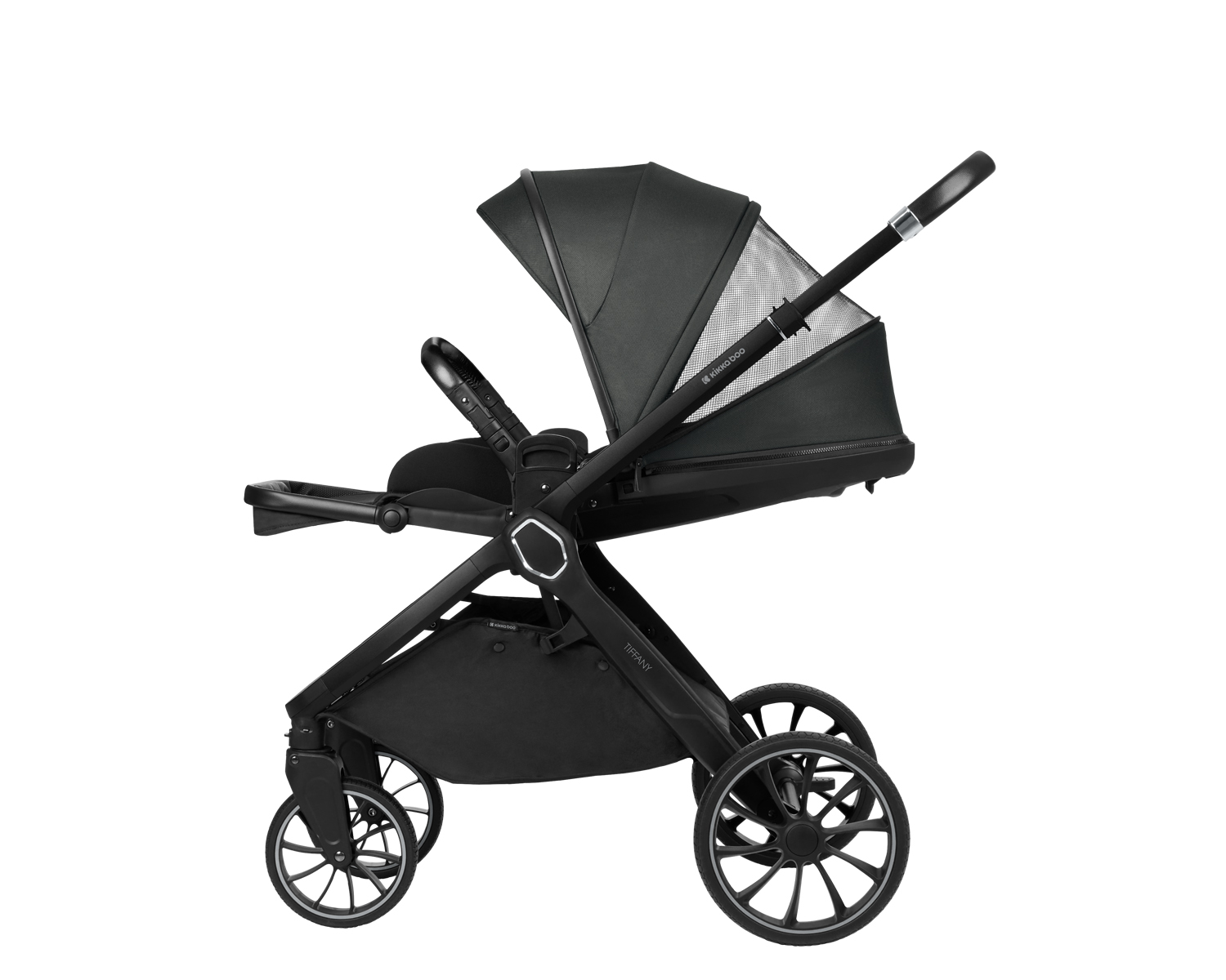 Kikkaboo Комбинирана количка 2в1 с кош за новородено Tiffany Dark Grey 2024 - Image 12