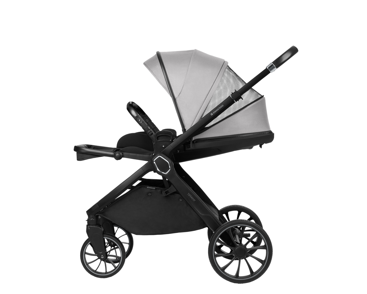 Kikkaboo Комбинирана количка 2в1 с кош за новородено Tiffany Light Grey 2024 - Image 12