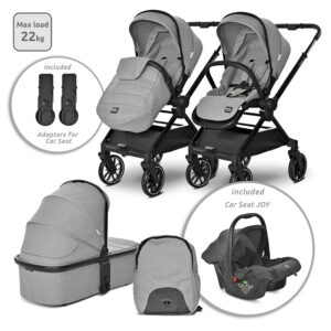 Lorelli Premium Д.КОЛИЧКА REYA 3in1 GREY с реверсивна дръжка