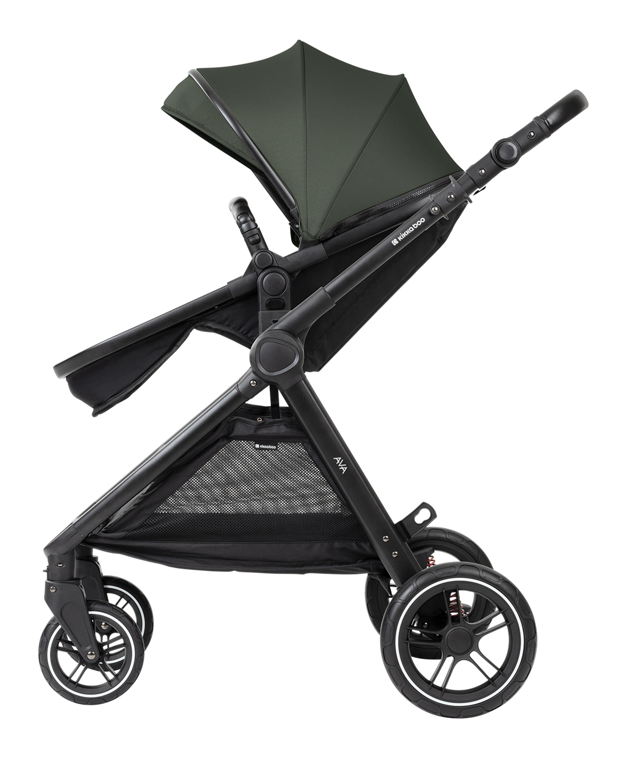 Kikkaboo Комбинирана количка 3в1 с кош за новородено Ava Army Green - Image 18