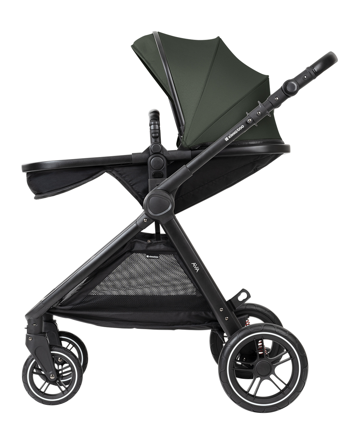 Kikkaboo Комбинирана количка 3в1 с кош за новородено Ava Army Green - Image 19