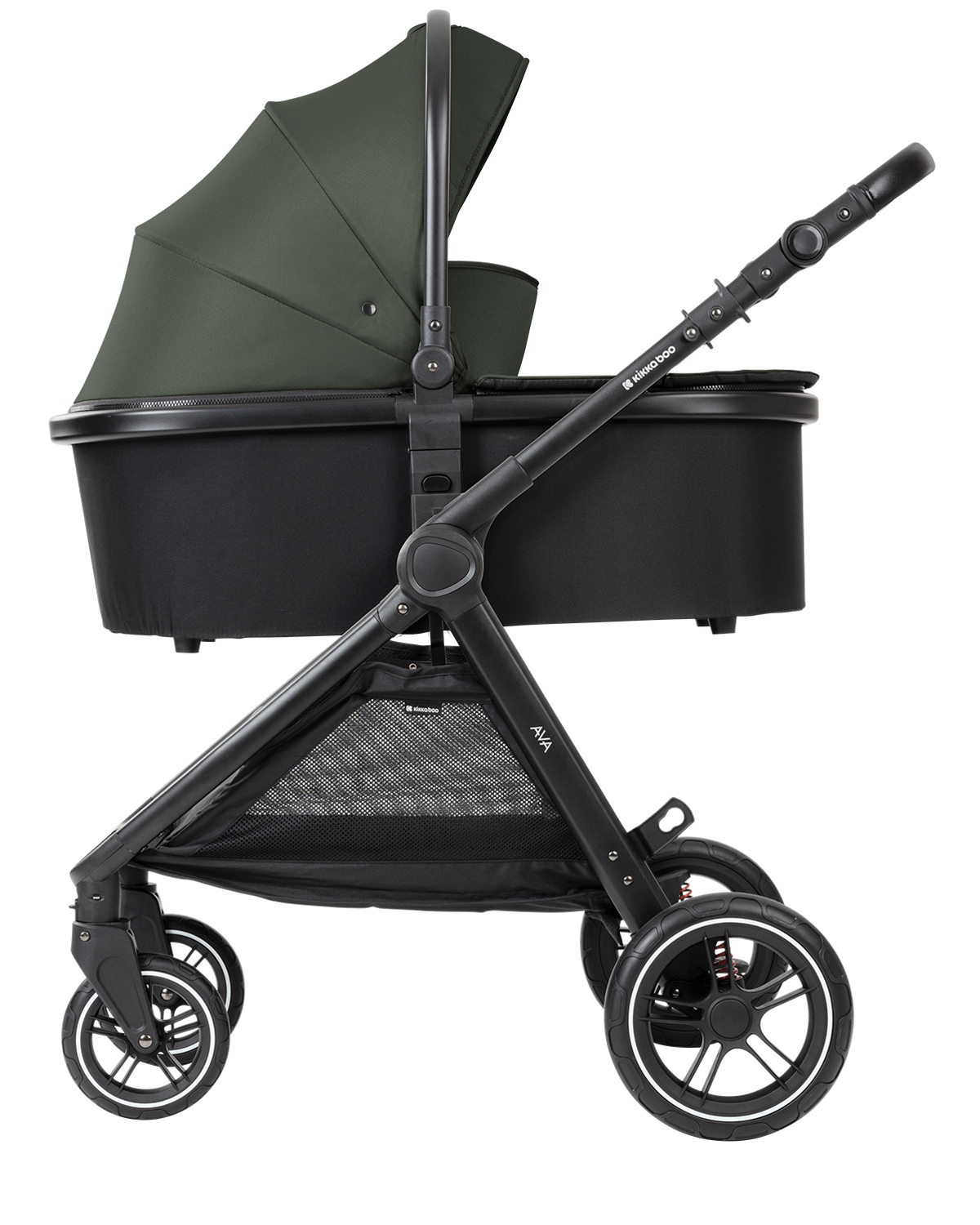 Kikkaboo Комбинирана количка 3в1 с кош за новородено Ava Army Green - Image 20