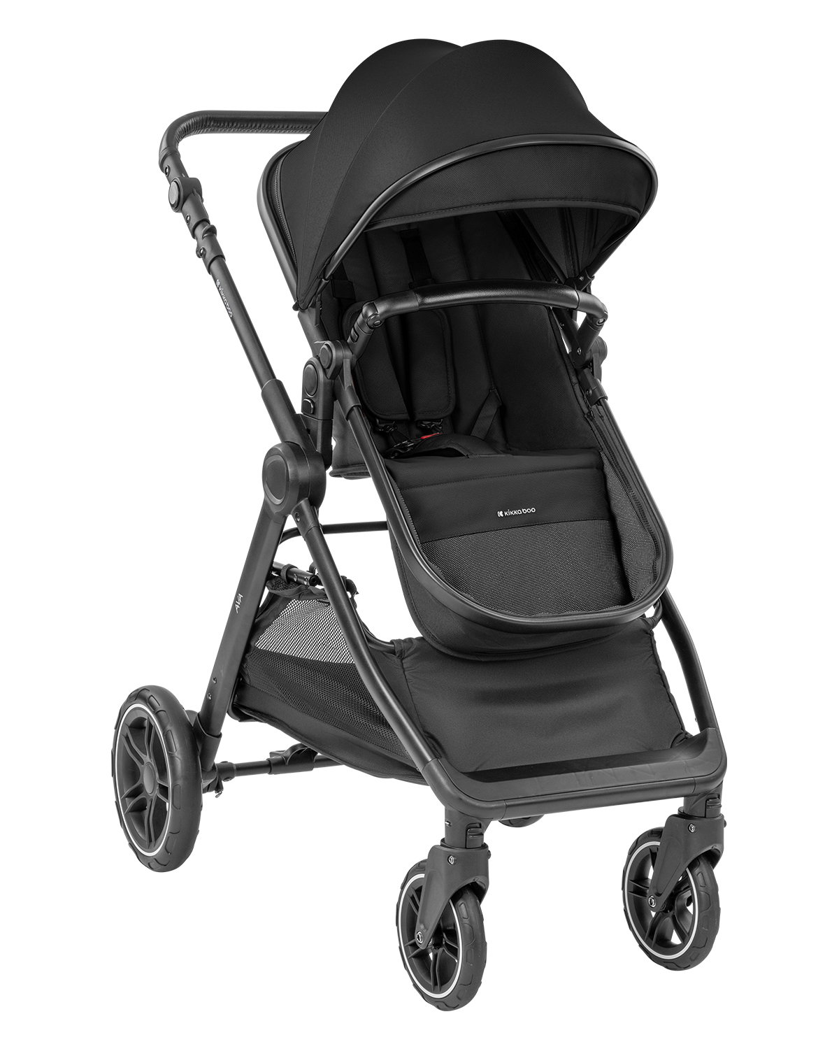 Kikkaboo Комбинирана количка 3в1 с кош за новородено Ava Black - Image 14