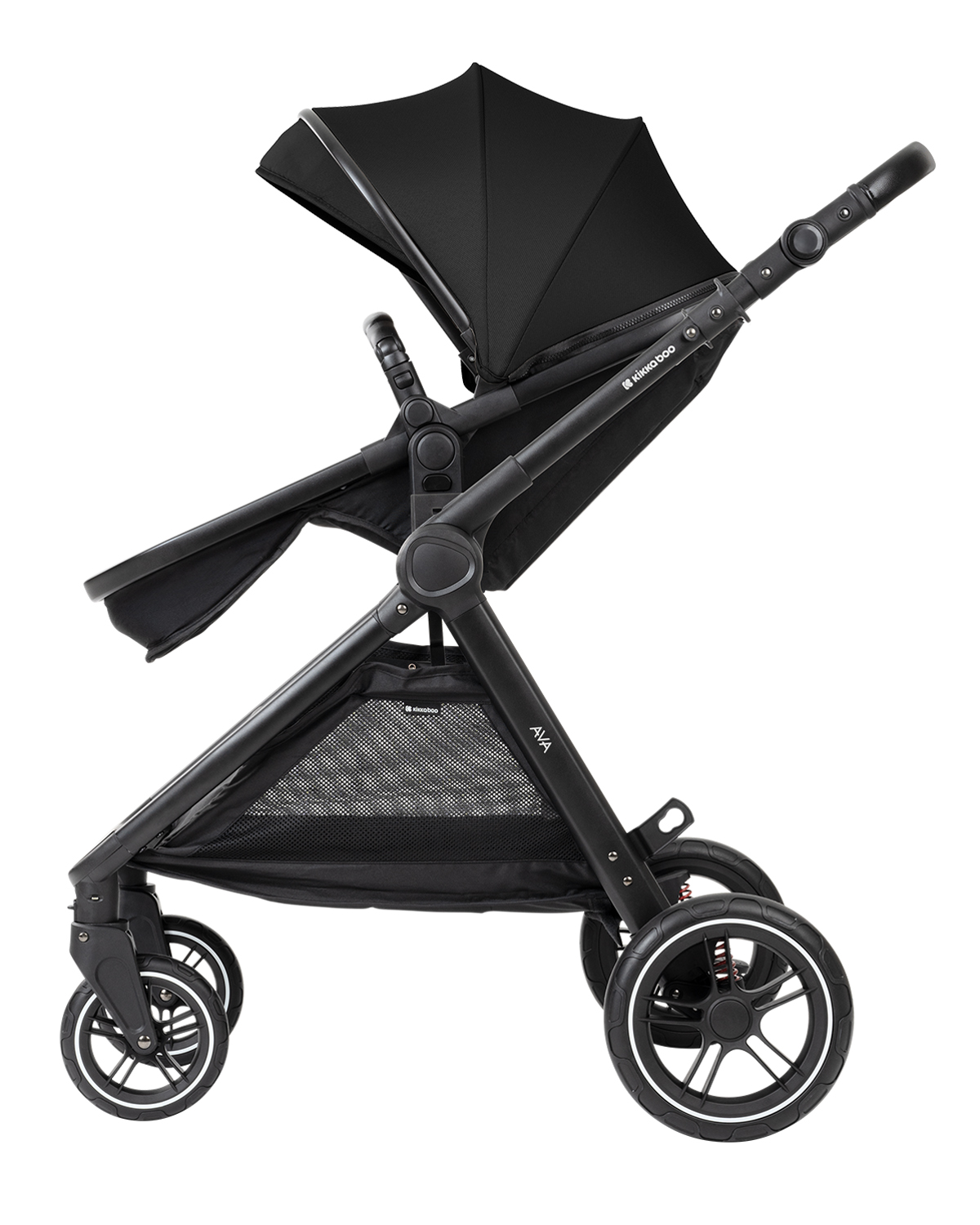 Kikkaboo Комбинирана количка 3в1 с кош за новородено Ava Black - Image 18