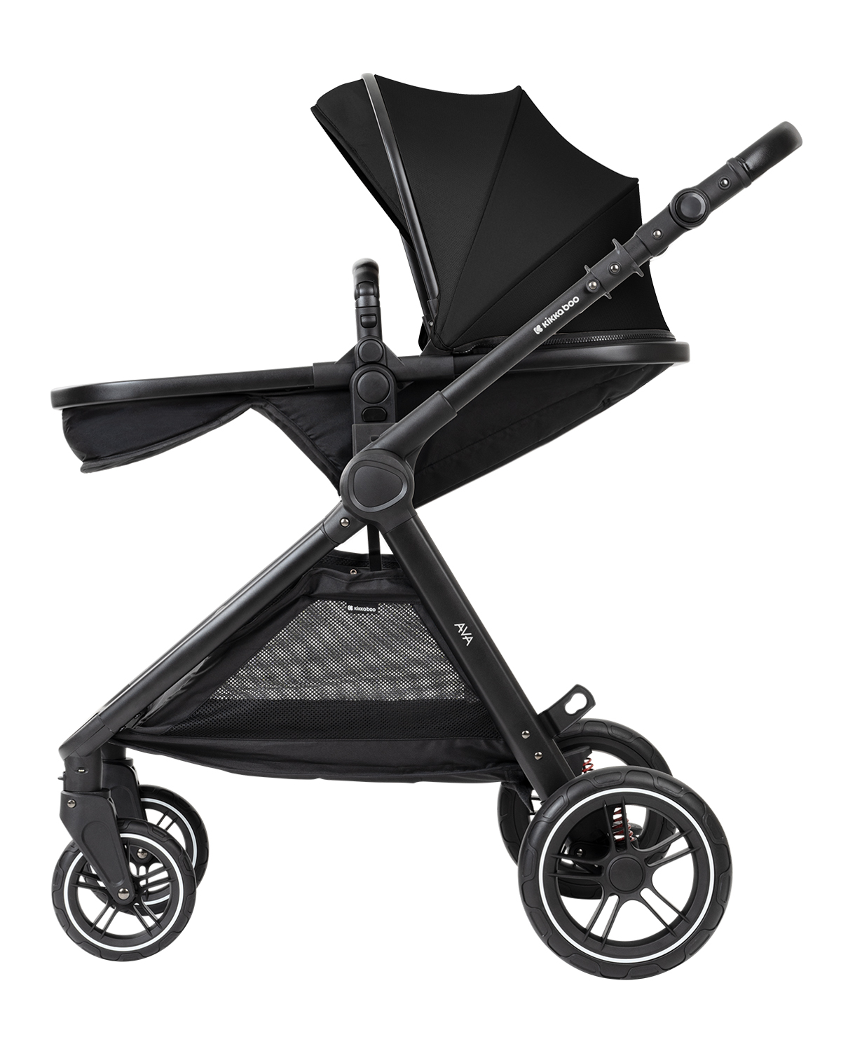 Kikkaboo Комбинирана количка 3в1 с кош за новородено Ava Black - Image 19
